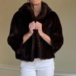 Vintage Short Mink Fur Jacket Coat